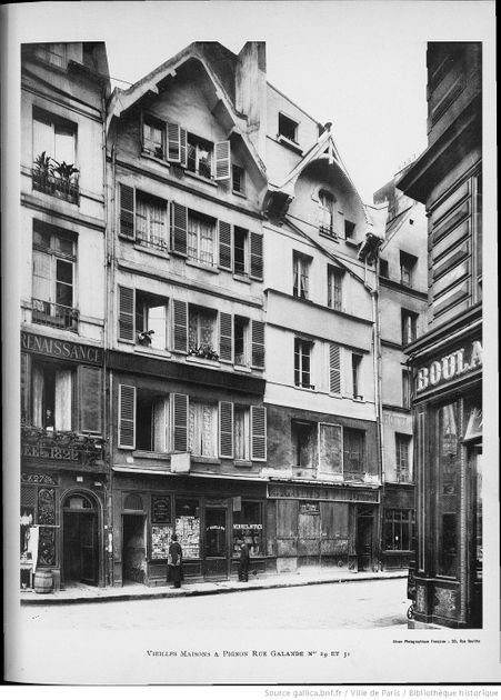 Vieilles maisons à pignon rue Galande (Procès-verbaux, février 1908).